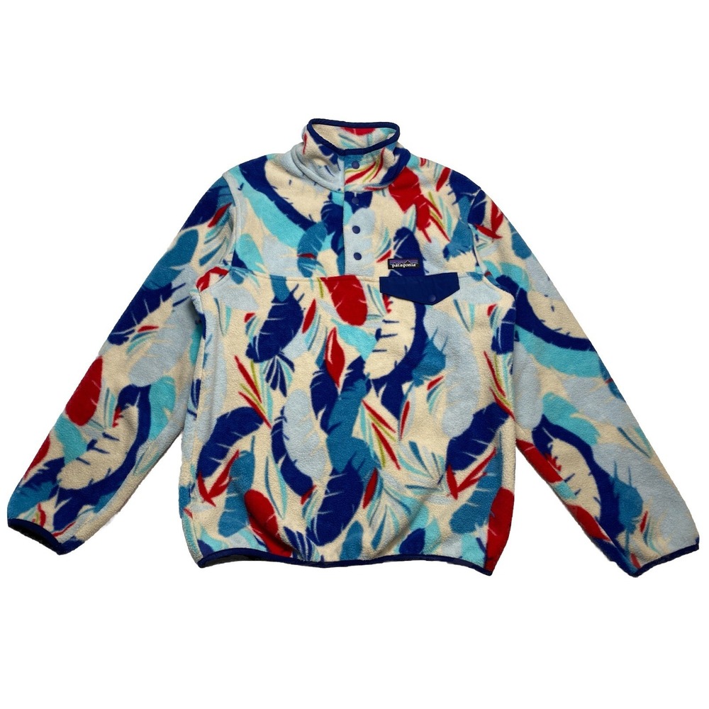 Patagonia Women's Small Synchilla Snap-T  Feather Dance Fleece Pullover